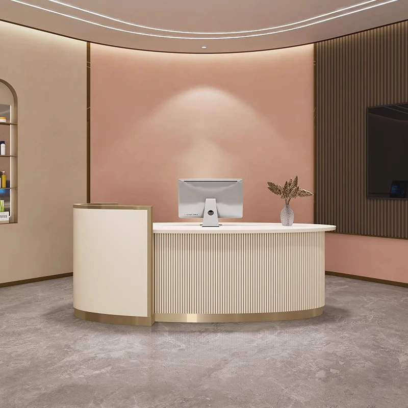 Luxury Lacquer Reception Desk2 - Medical Spa Clinic Counter_看图王