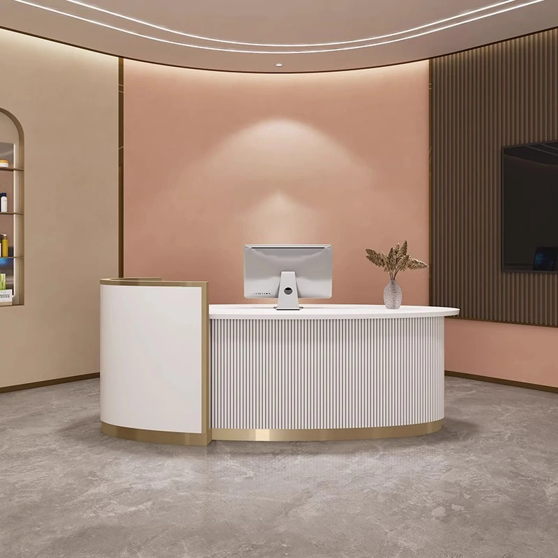 Luxury Lacquer Reception Desk 1- Medical Spa Clinic Counter_看图王