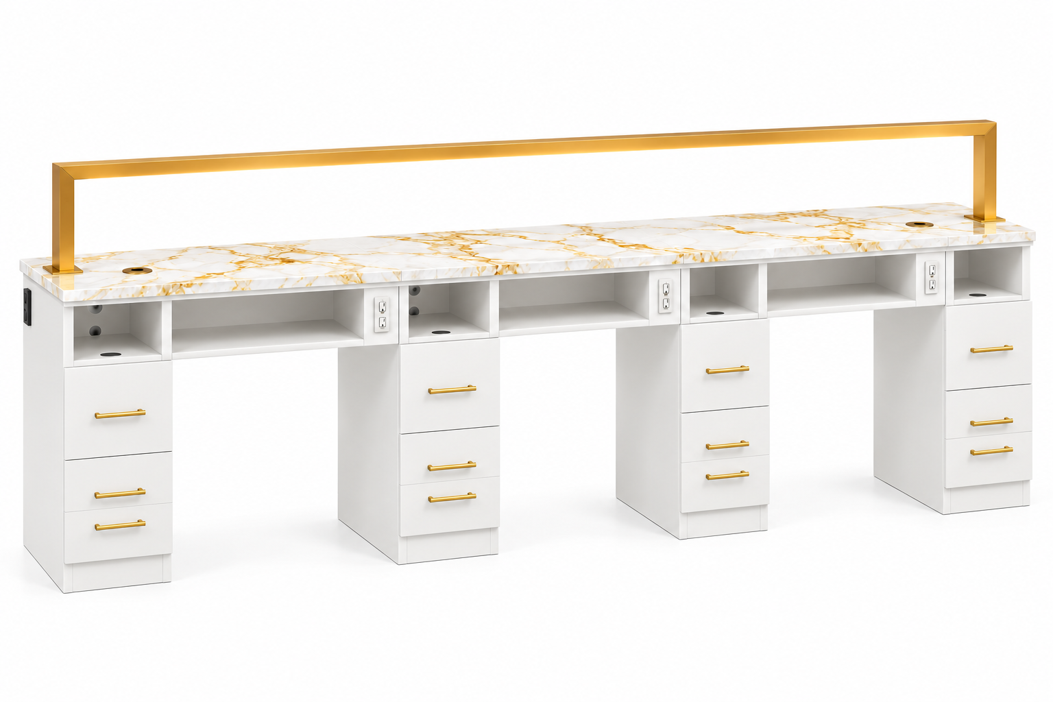 triple nail table white