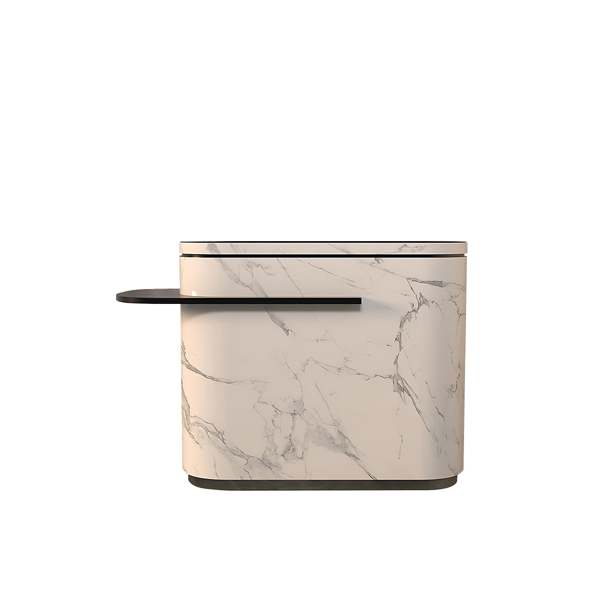High-End Modern Reception Desk with Elegant Lighting Design