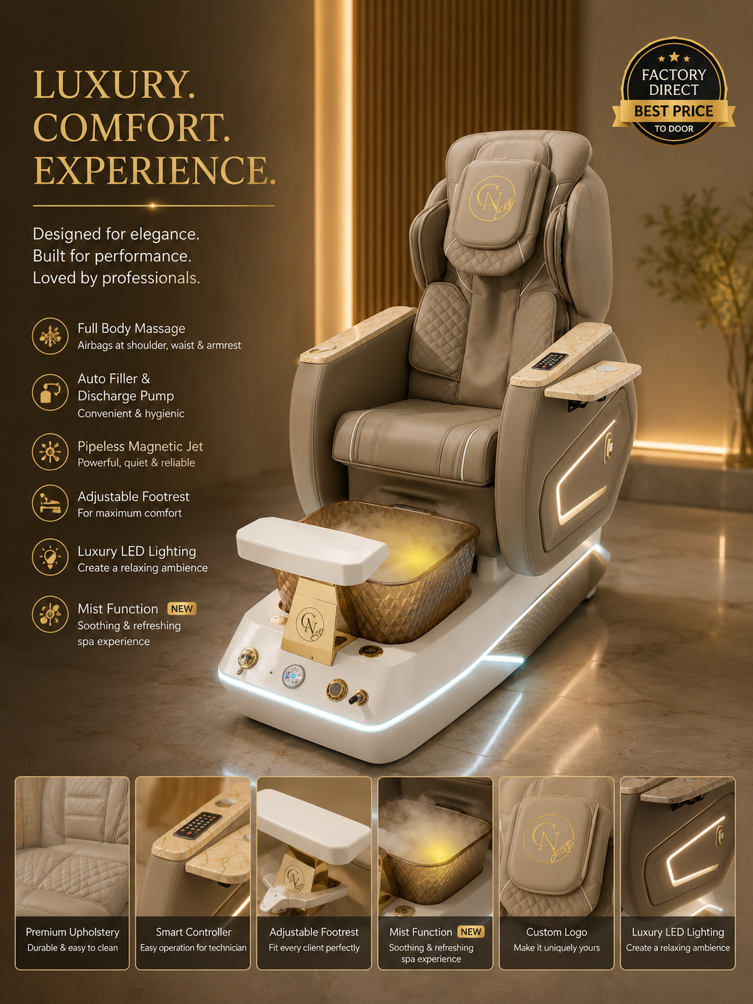 Chicago Nail Salon Customer Review | Complete Custom Nail Salon Furniture Project by TOPSPA